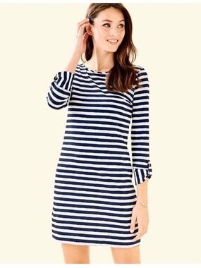 Lilly Pulitzer - Marlowe Navy and White Striped Shift Dress